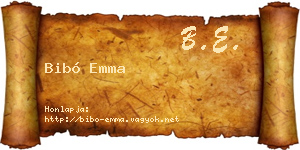 Bibó Emma névjegykártya