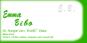 emma bibo business card